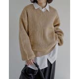 [新色追加]モヘアライクVネックニットトップス | Re:EDIT | 詳細画像37 