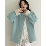 バイカラー金釦起毛ニットコート | Re:EDIT | 詳細画像36