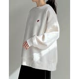 裏起毛ハートorリボンワンポイント刺繍スウェット | Re:EDIT | 詳細画像28 