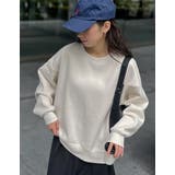 アイボリー(604) | 無地or配色ステッチ裏起毛スウェットプルオーバー | Re:EDIT