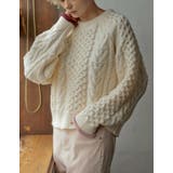 アイボリー(604) | [2024-25 WINTER COLLECTION]配色ハートケーブルニット | Re:EDIT