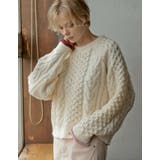 [2024-25 WINTER COLLECTION]配色ハートケーブルニット | Re:EDIT | 詳細画像3 