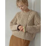 [2024-25 WINTER COLLECTION]配色ハートケーブルニット | Re:EDIT | 詳細画像4 