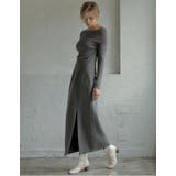 起毛フロントスリットタイトスカート | Re:EDIT | 詳細画像33