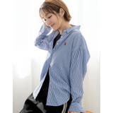 ストライプネイビー(830) | [U.S. POLO ASSN.][別注]レギュラーカラー長袖チュニックシャツ | Re:EDIT