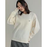 アルパカタッチハートワッペン付きニットトップス | Re:EDIT | 詳細画像21