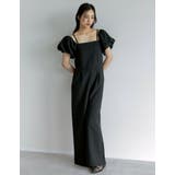 [低身長サイズ有]ライトエステルバルーンスリーブオフショル2WAYオールインワン | Re:EDIT | 詳細画像2 