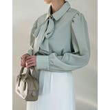 無地or花柄タイ付きブラウス | Re:EDIT | 詳細画像13 