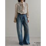 [オケージョン セレモニー][2WAY]無地or花柄ボウタイ付きブラウス | Re:EDIT | 詳細画像16 