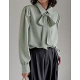 [オケージョン セレモニー][2WAY]無地or花柄ボウタイ付きブラウス | Re:EDIT | 詳細画像4 