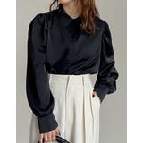 [オケージョン セレモニー][2WAY]無地or花柄ボウタイ付きブラウス | Re:EDIT | 詳細画像9 