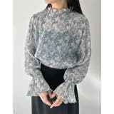 無地or花柄orドット楊柳シフォンハイネックブラウス | Re:EDIT | 詳細画像27 