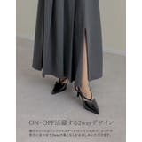 [スリットファスナー付き］2WAYストレッチミックスツイルプリーツスカート | Re:EDIT | 詳細画像10 