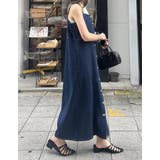 [低身長/高身長サイズ有]コットンデニムフロントボタンキャミソールワンピース | Re:EDIT | 詳細画像13 
