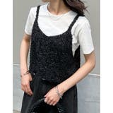 ブラック(501) | [2025SS COLLECTION]リボンヤーンキャミソールビスチェ | Re:EDIT