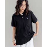 ブラック(501) | [U.S. POLO ASSN.][別注]鹿の子刺繍ポロシャツ | Re:EDIT