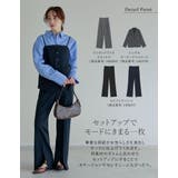 [新色追加]ストレッチミックスツイルフロントボタンキャミソールペプラムビスチェ | Re:EDIT | 詳細画像11 
