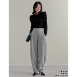 [低身長/大きいサイズ有]裏起毛スウェットカーブパンツ | Re:EDIT | 詳細画像16 