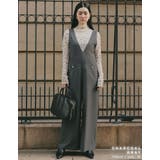 深Vネック金ボタンオールインワン | Re:EDIT | 詳細画像5