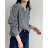 無地orボーダーポロカラーリブニットトップス | Re:EDIT | 詳細画像26