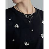 スムースコットンビジューデザインTシャツ | Re:EDIT | 詳細画像11