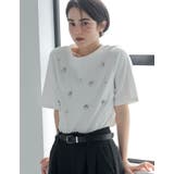 スムースコットンビジューデザインTシャツ | Re:EDIT | 詳細画像15