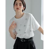 スムースコットンビジューデザインTシャツ | Re:EDIT | 詳細画像17