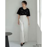 スムースコットンビジューデザインTシャツ | Re:EDIT | 詳細画像7