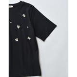スムースコットンビジューデザインTシャツ | Re:EDIT | 詳細画像22