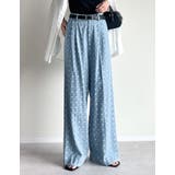 フラワー刺繍ライトオンスデニムワイドパンツ | Re:EDIT | 詳細画像14