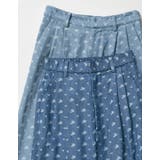 フラワー刺繍ライトオンスデニムワイドパンツ | Re:EDIT | 詳細画像2