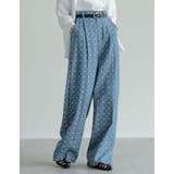 フラワー刺繍ライトオンスデニムワイドパンツ | Re:EDIT | 詳細画像4