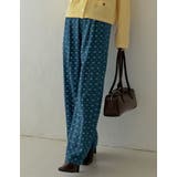 フラワー刺繍ライトオンスデニムワイドパンツ | Re:EDIT | 詳細画像7