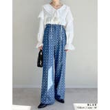 フラワー刺繍ライトオンスデニムワイドパンツ | Re:EDIT | 詳細画像22