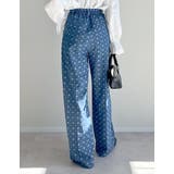 フラワー刺繍ライトオンスデニムワイドパンツ | Re:EDIT | 詳細画像24