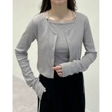 [2点セット]マルチWAYテレコリブキャミソール＆カーディガンアンサンブル | Re:EDIT | 詳細画像15 