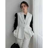 ツイルウエスト切り替えバルーンテーラードベスト | Re:EDIT | 詳細画像15