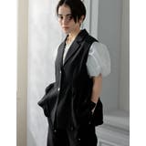 ツイルウエスト切り替えバルーンテーラードベスト | Re:EDIT | 詳細画像4