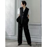 ツイルウエスト切り替えバルーンテーラードベスト | Re:EDIT | 詳細画像7