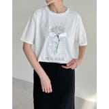 [UVカット][紫外線対策]箔フラワーTシャツ | Re:EDIT | 詳細画像11 