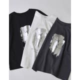 [UVカット][紫外線対策]箔フラワーTシャツ | Re:EDIT | 詳細画像2 