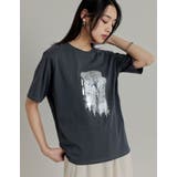 [UVカット][紫外線対策]箔フラワーTシャツ | Re:EDIT | 詳細画像5 