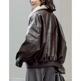 [2WAY]フェイクレザーティペット付きブルゾン | Re:EDIT | 詳細画像15 