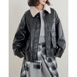 [2WAY]フェイクレザーティペット付きブルゾン | Re:EDIT | 詳細画像3 