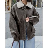 [2WAY]フェイクレザーティペット付きブルゾン | Re:EDIT | 詳細画像21 