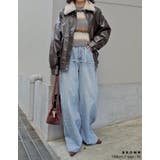 [2WAY]フェイクレザーティペット付きブルゾン | Re:EDIT | 詳細画像22 