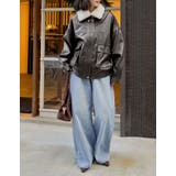 [2WAY]フェイクレザーティペット付きブルゾン | Re:EDIT | 詳細画像23 