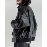 [2WAY]フェイクレザーティペット付きブルゾン | Re:EDIT | 詳細画像26 