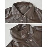 [2WAY]フェイクレザーティペット付きブルゾン | Re:EDIT | 詳細画像32 