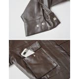 [2WAY]フェイクレザーティペット付きブルゾン | Re:EDIT | 詳細画像33 